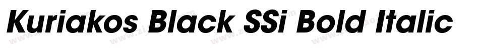 Kuriakos Black SSi Bold Italic字体转换
